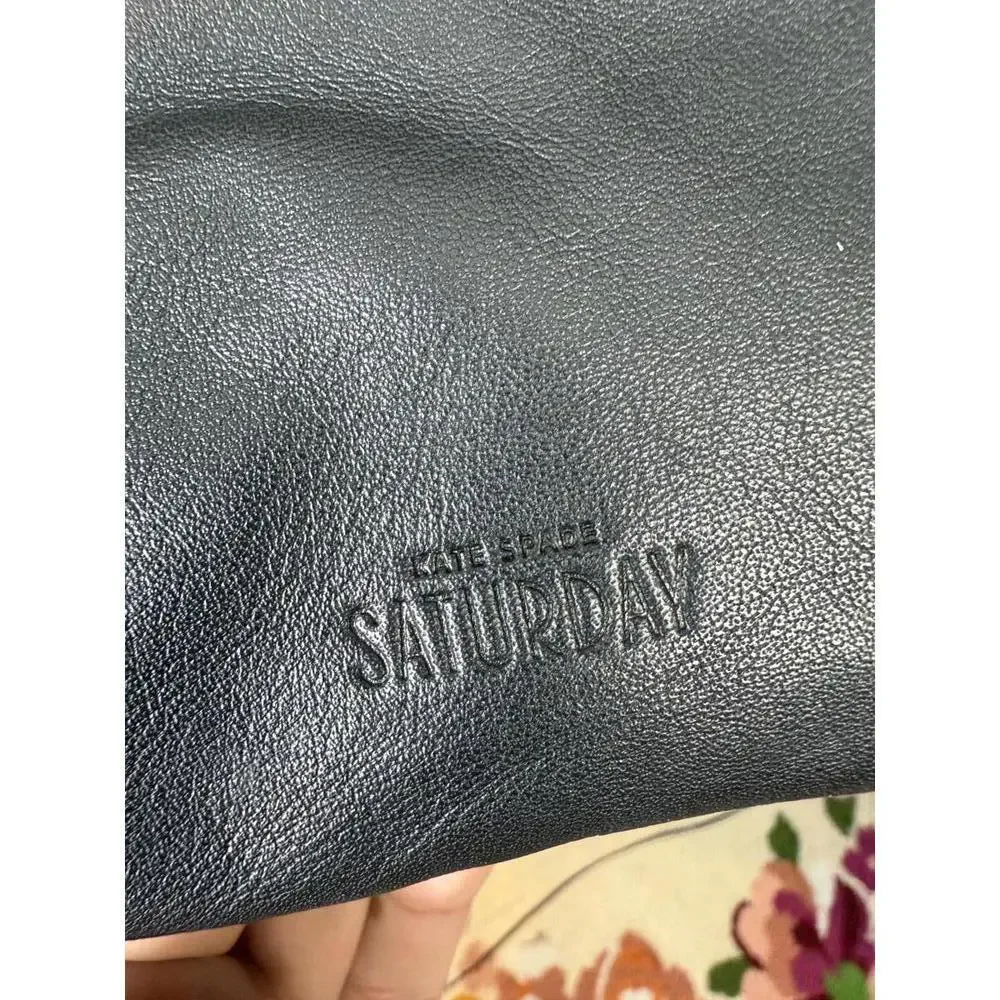 Kate Spade Black and White Striped Crossbody Saturday Bag
